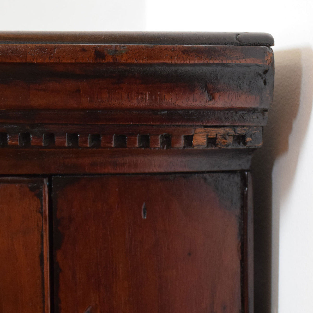 Rustic Mahogany Corner Cabinet