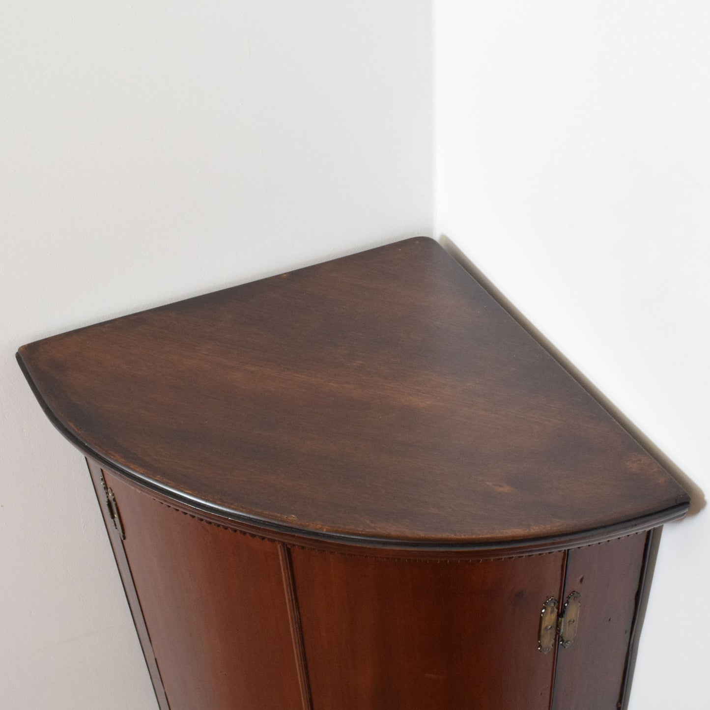 Rustic Mahogany Corner Cabinet