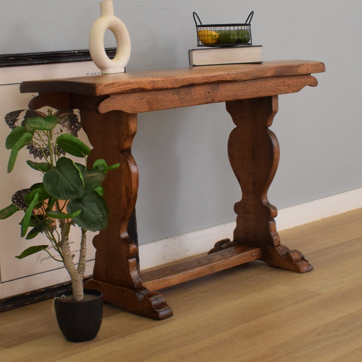 Rustic Oak Console Table