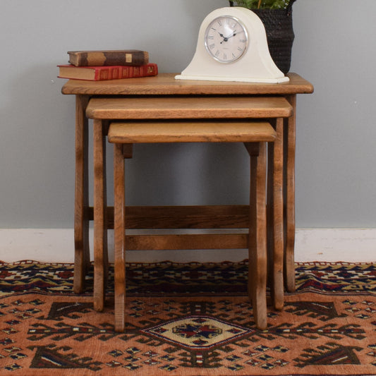 Refinished Oak Nest of Tables