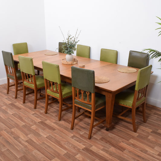 Extending Oak Table and Ten