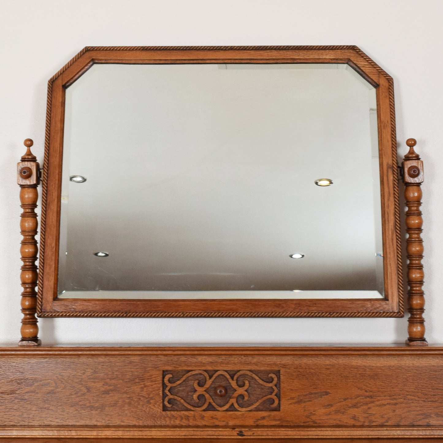 Carved Oak Dressing Table