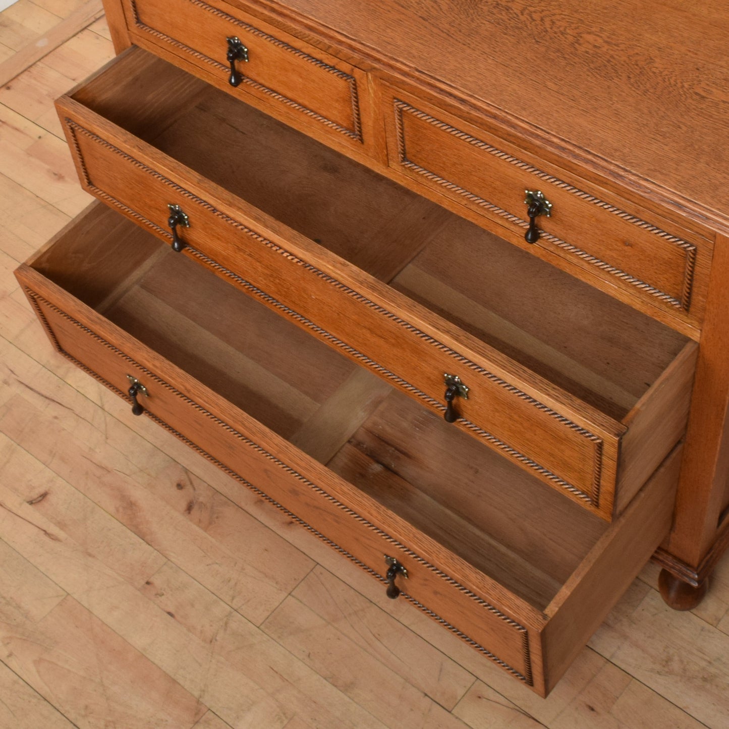 Carved Oak Dressing Table