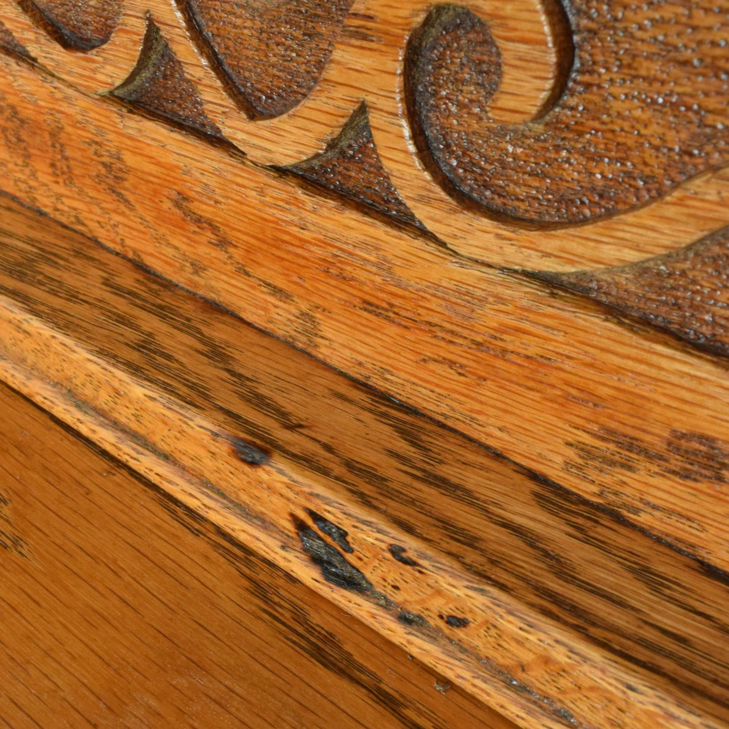 Carved Oak Dressing Table