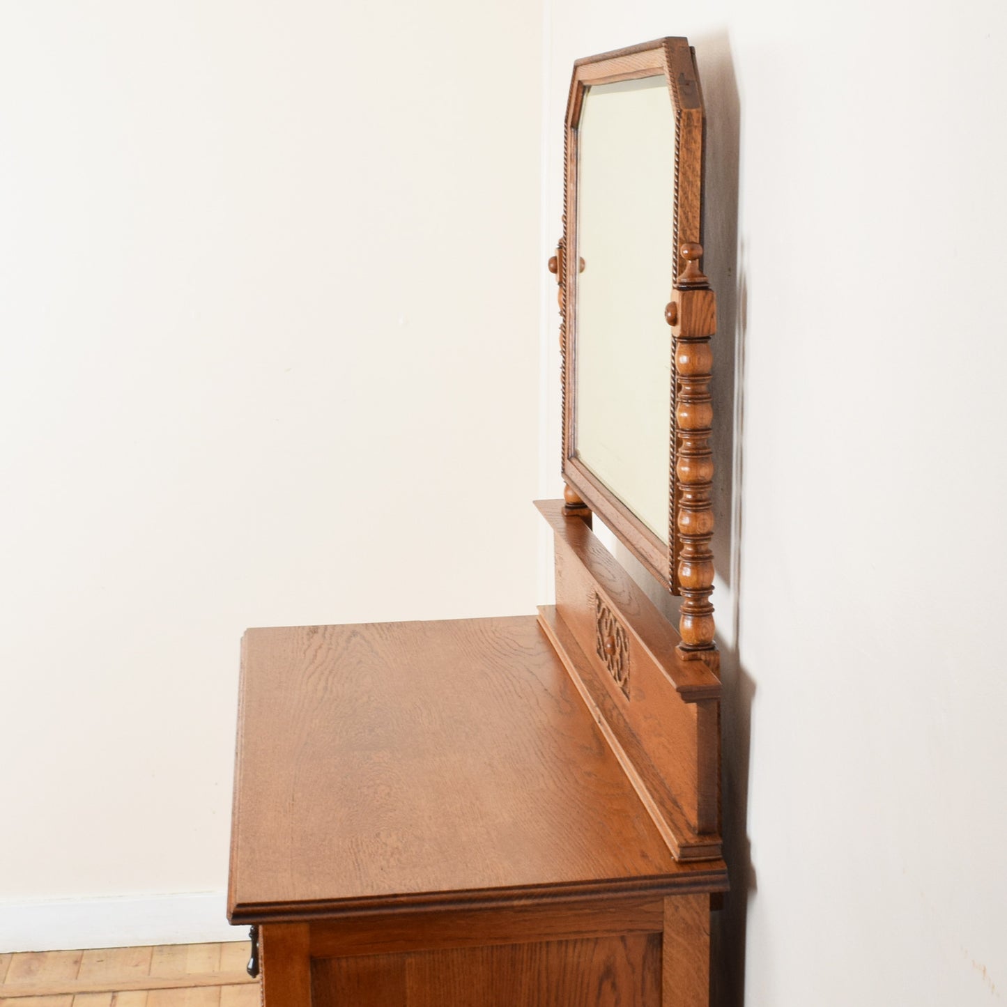 Carved Oak Dressing Table