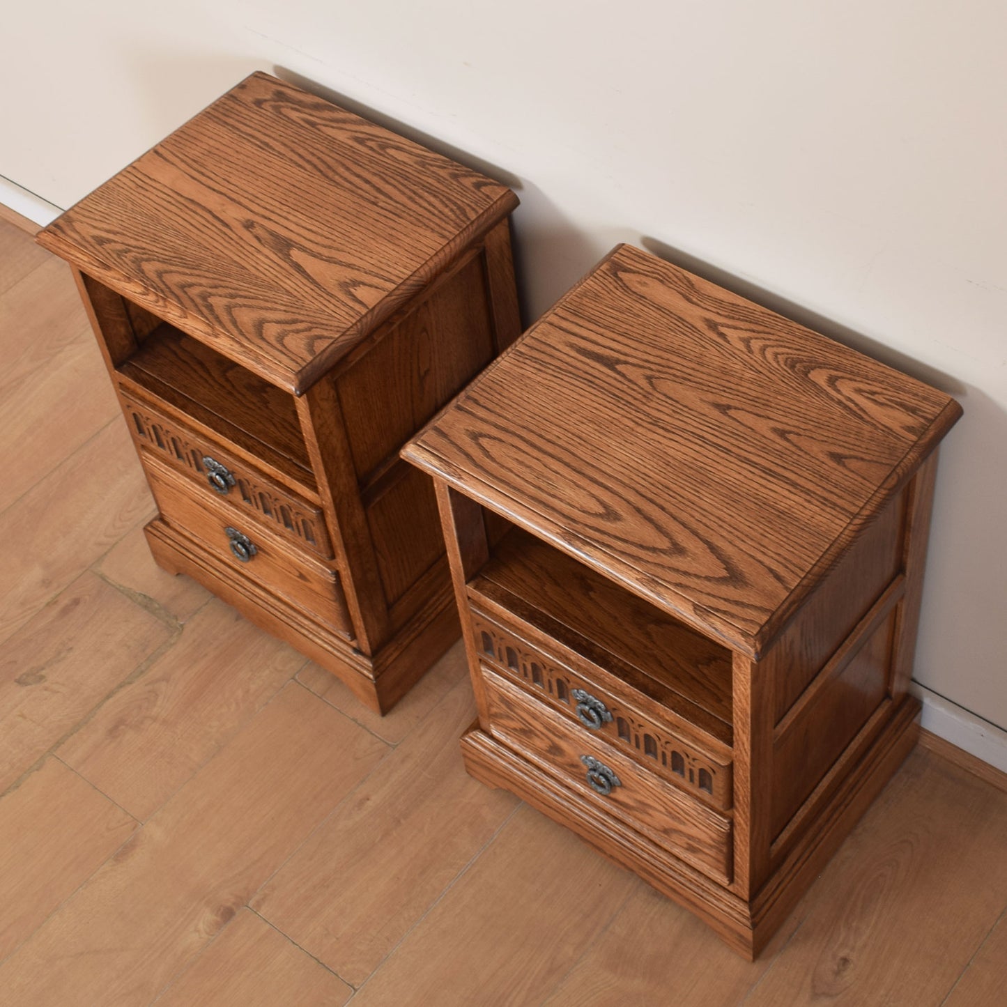 Restored Old Charm Oak Bedsides