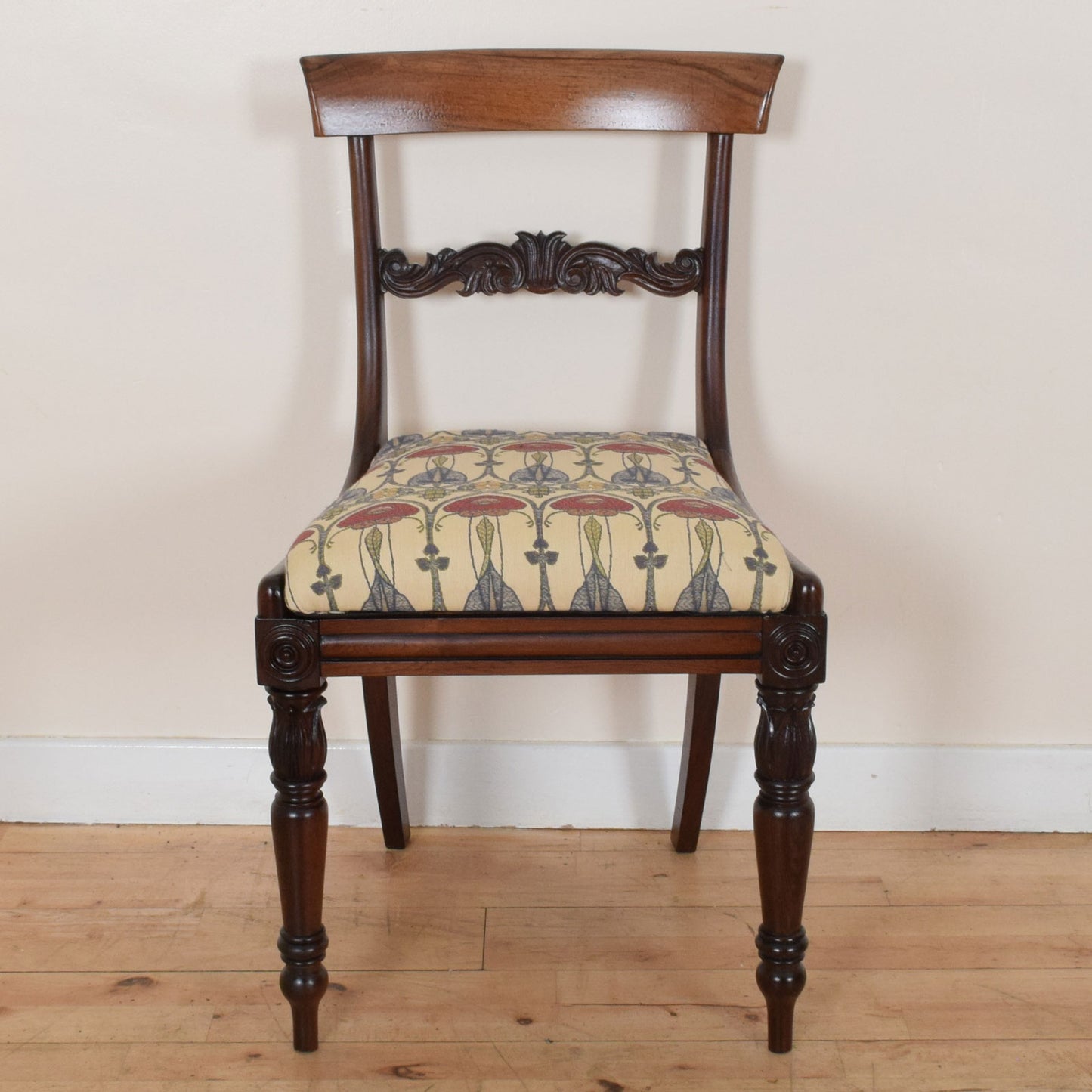 Pair of Carved Mahogany Chairs