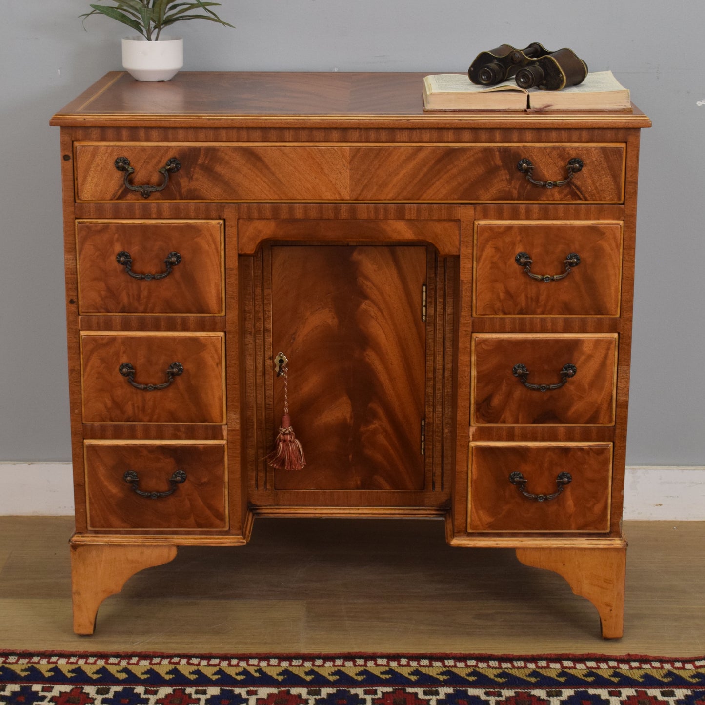 Restored Mahogany Kneehole Desk