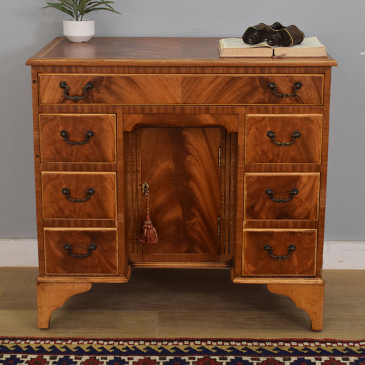 Restored Mahogany Kneehole Desk
