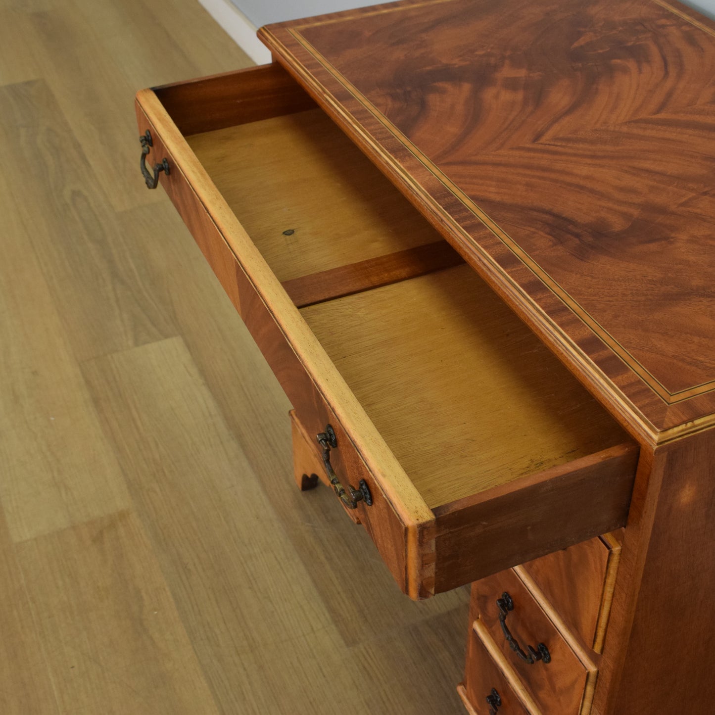 Restored Mahogany Kneehole Desk