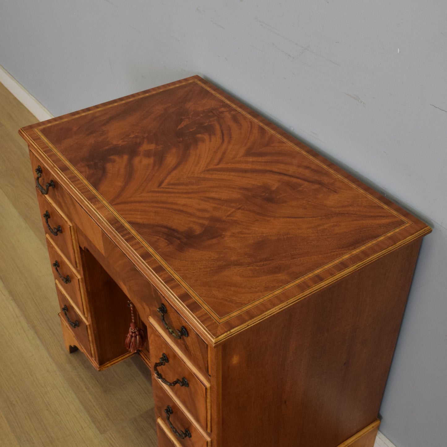 Restored Mahogany Kneehole Desk