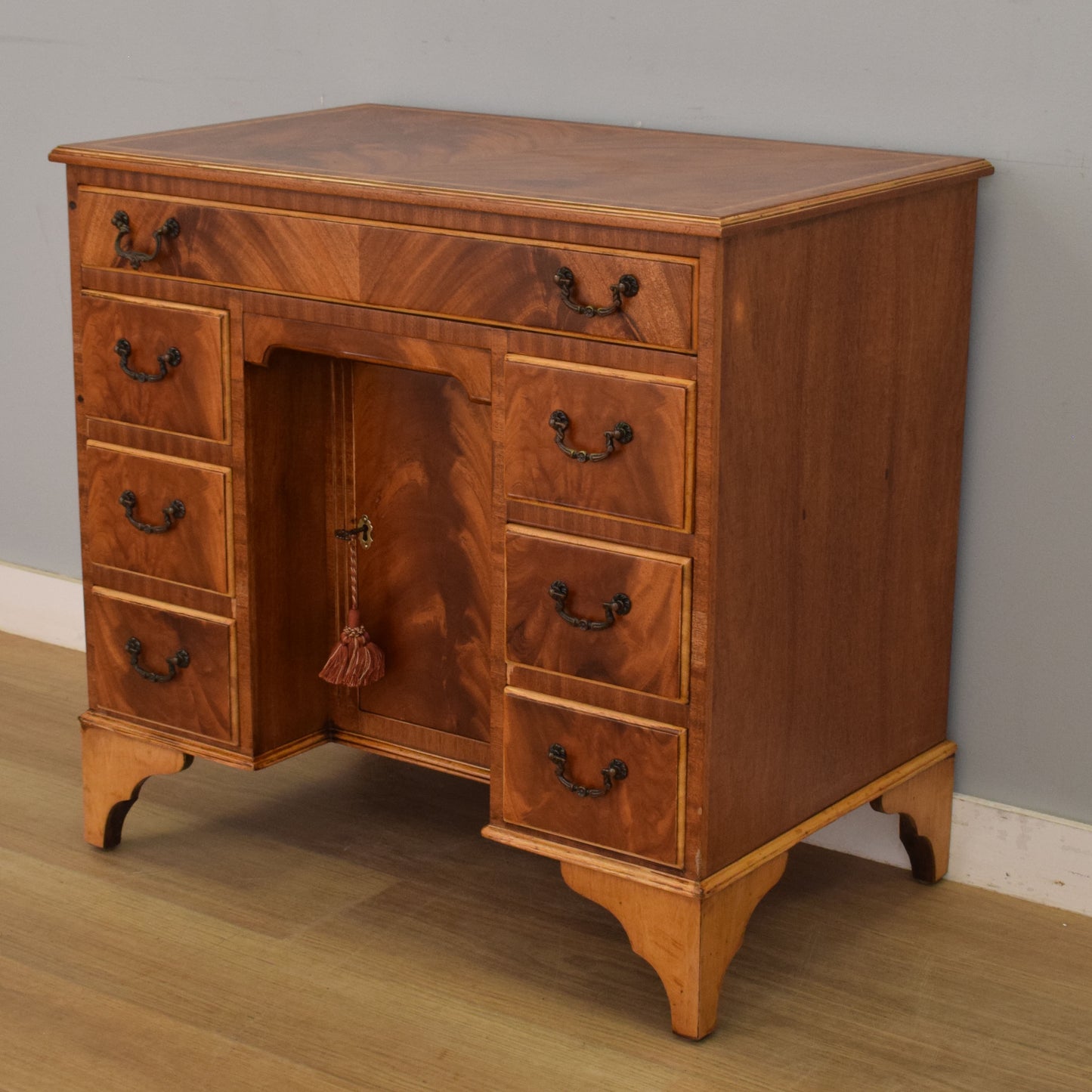 Restored Mahogany Kneehole Desk
