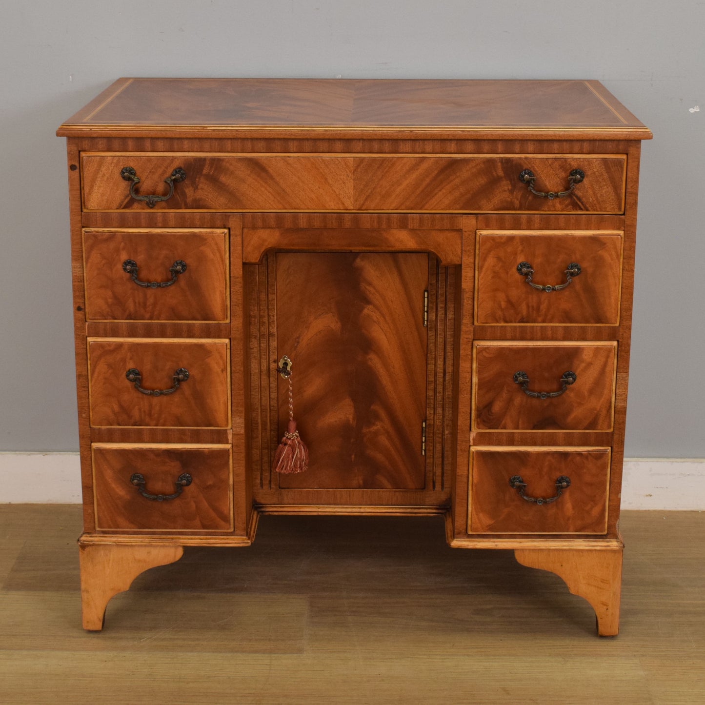 Restored Mahogany Kneehole Desk