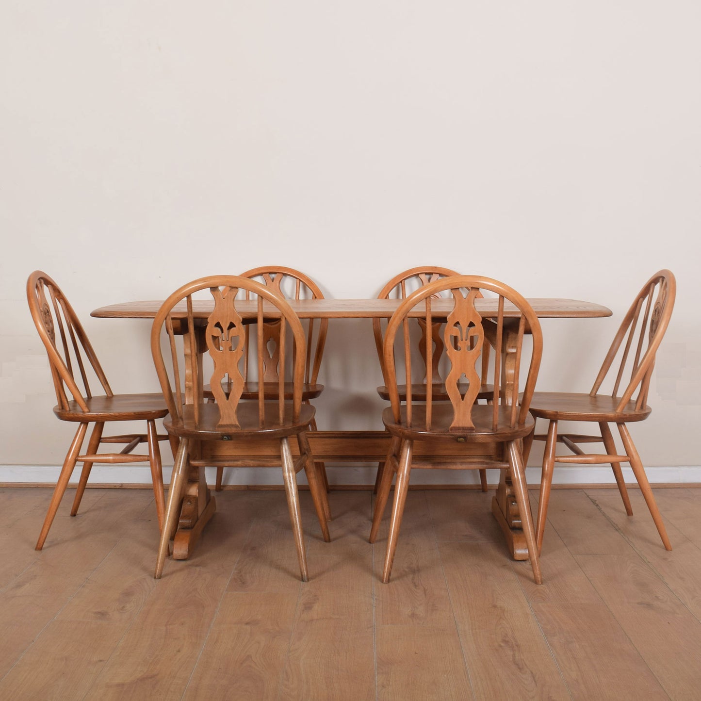 Ercol Dining Table with Six Chairs