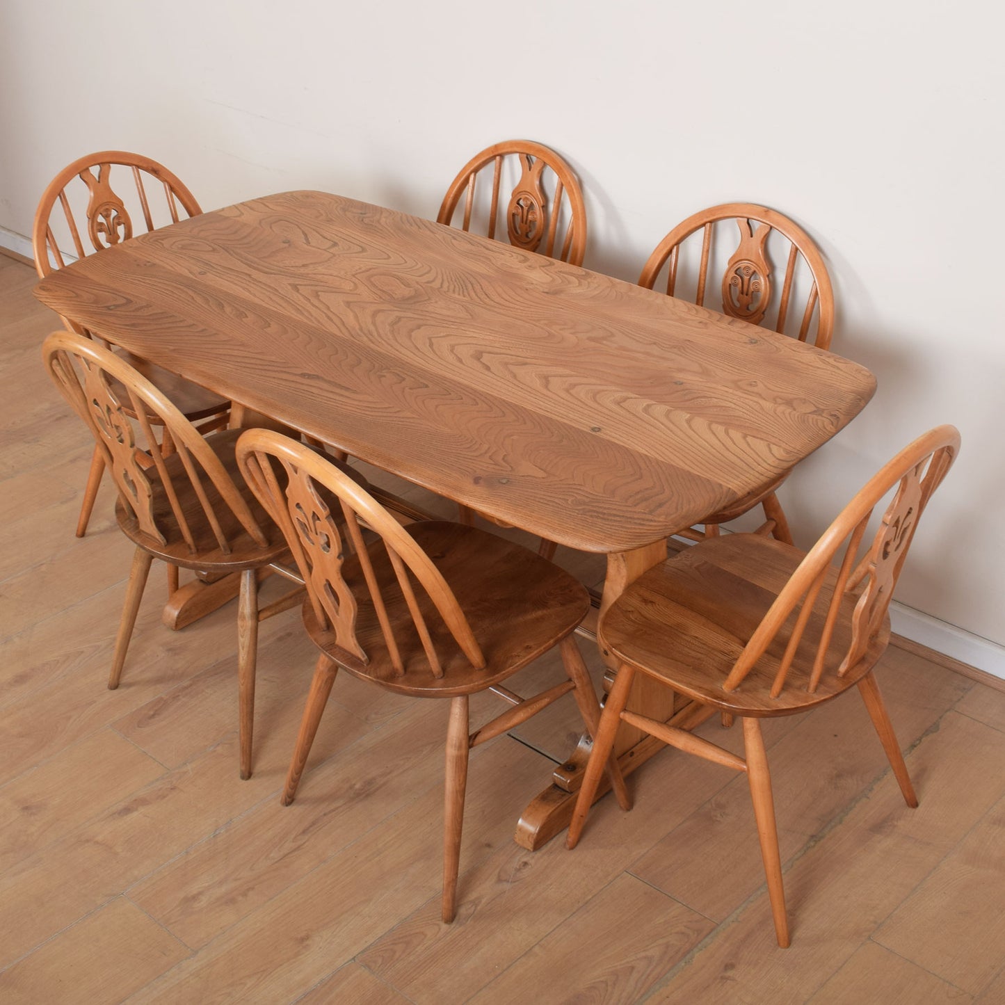 Ercol Dining Table with Six Chairs