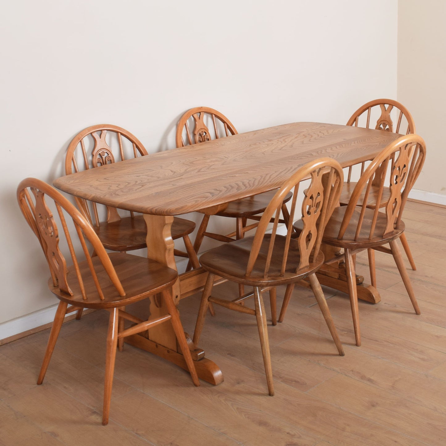 Ercol Dining Table with Six Chairs