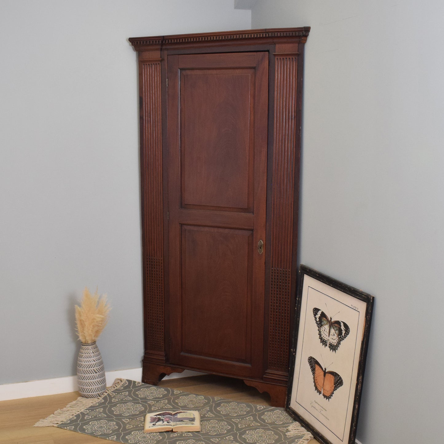 Mahogany Corner Linen Cupboard