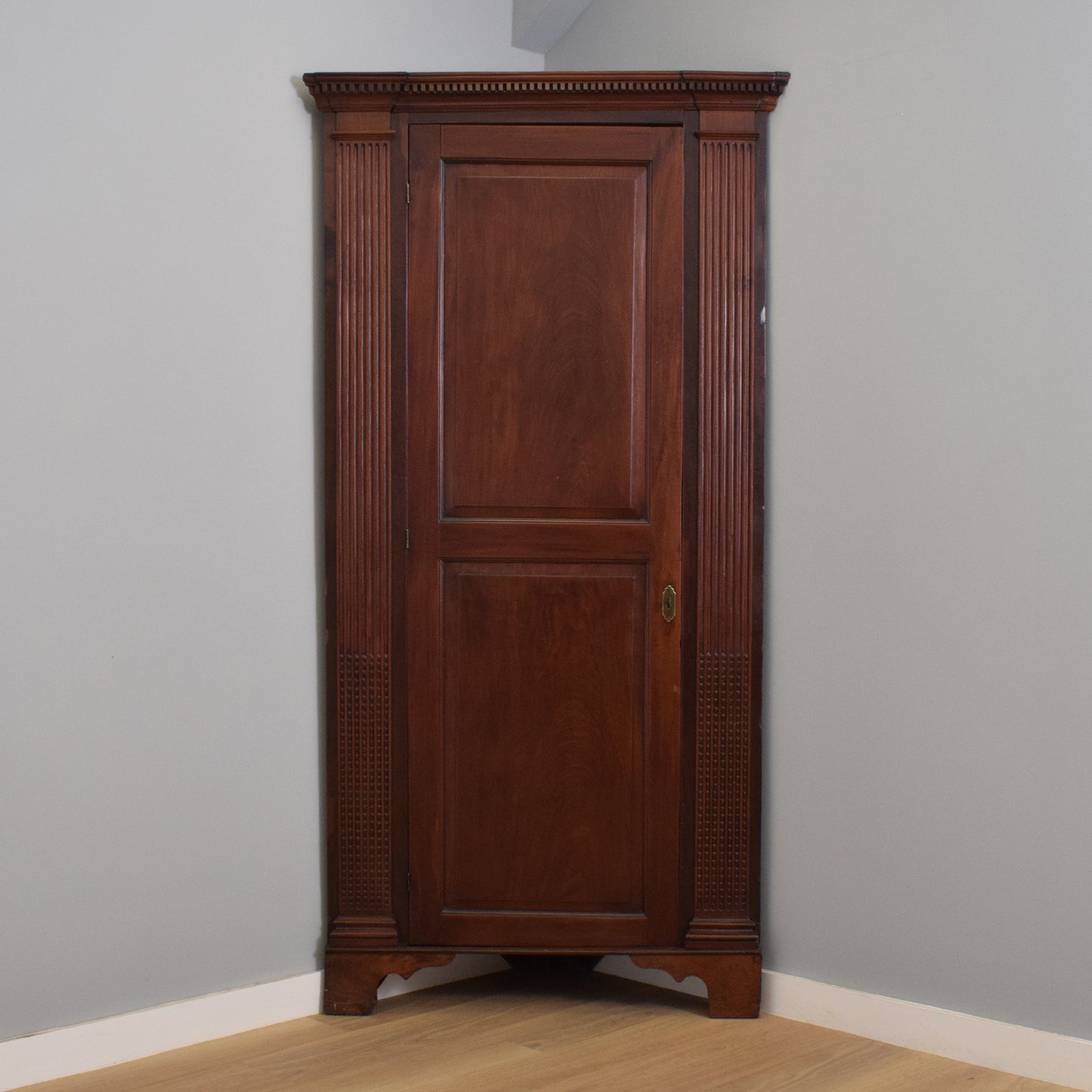 Mahogany Corner Linen Cupboard