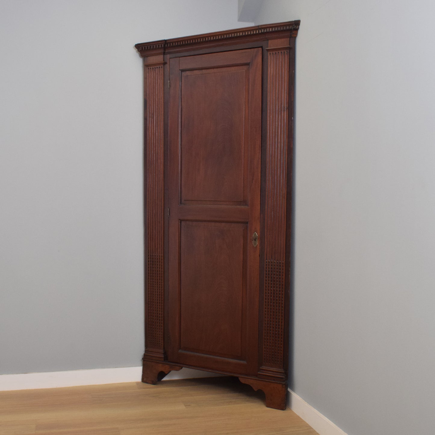 Mahogany Corner Linen Cupboard