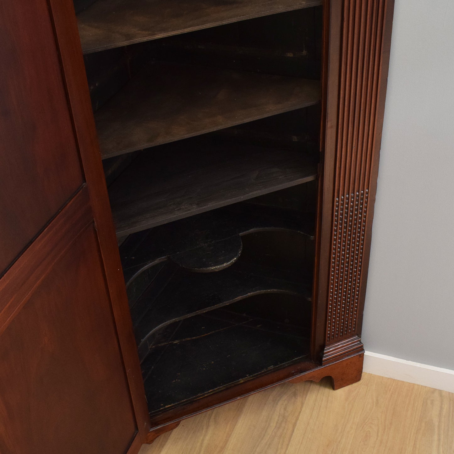 Mahogany Corner Linen Cupboard