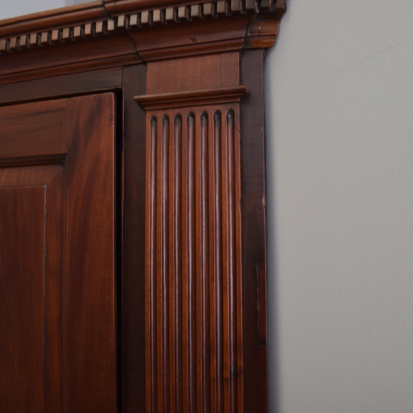 Mahogany Corner Linen Cupboard