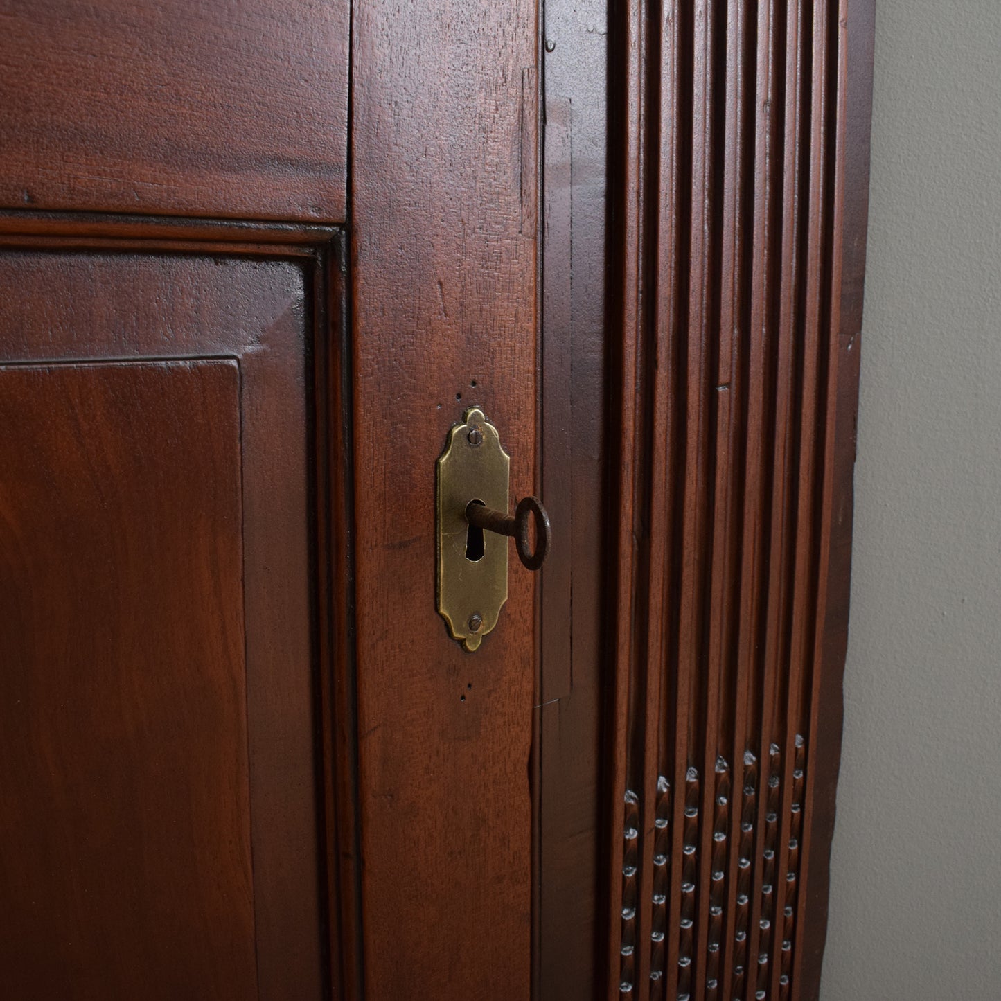 Mahogany Corner Linen Cupboard