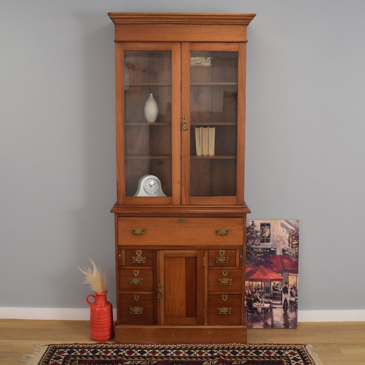 Mahogany Secretaire Bookcase