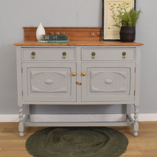Rustic Painted Oak Sideboard