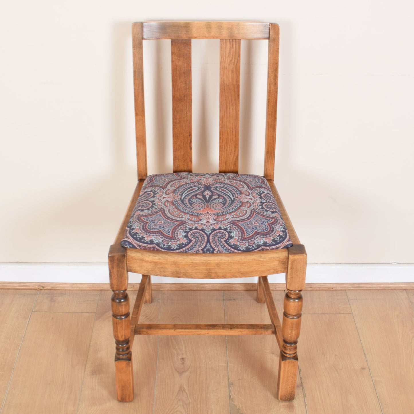Oak Drop-Leaf Table with Four Chairs