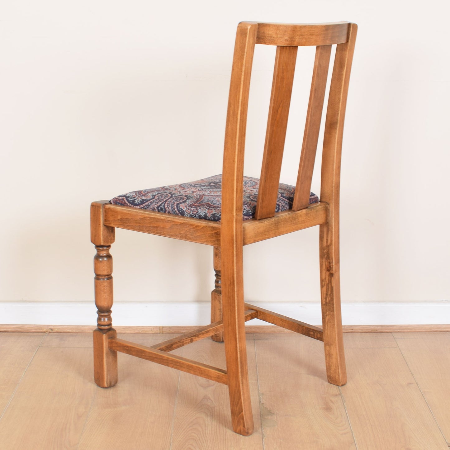 Oak Drop-Leaf Table with Four Chairs