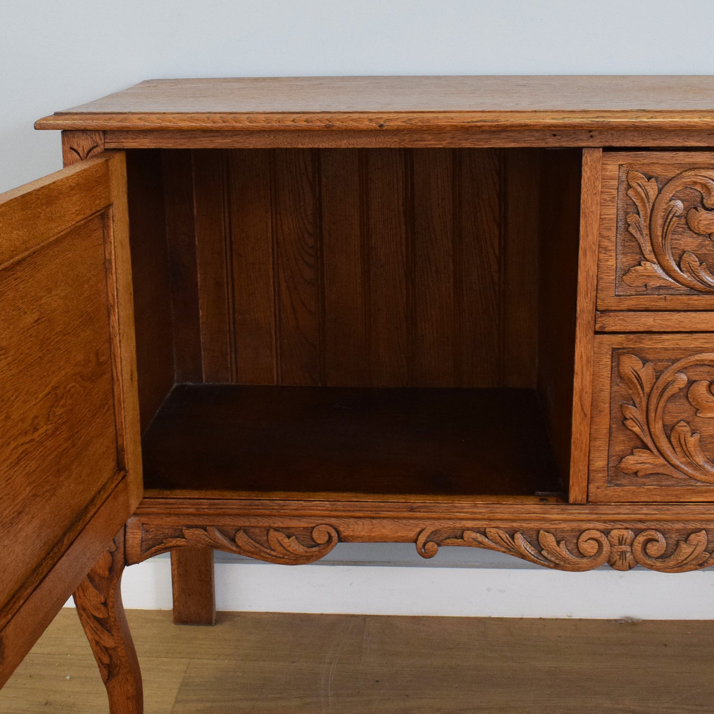 Carved Oak Green-Man Sideboard