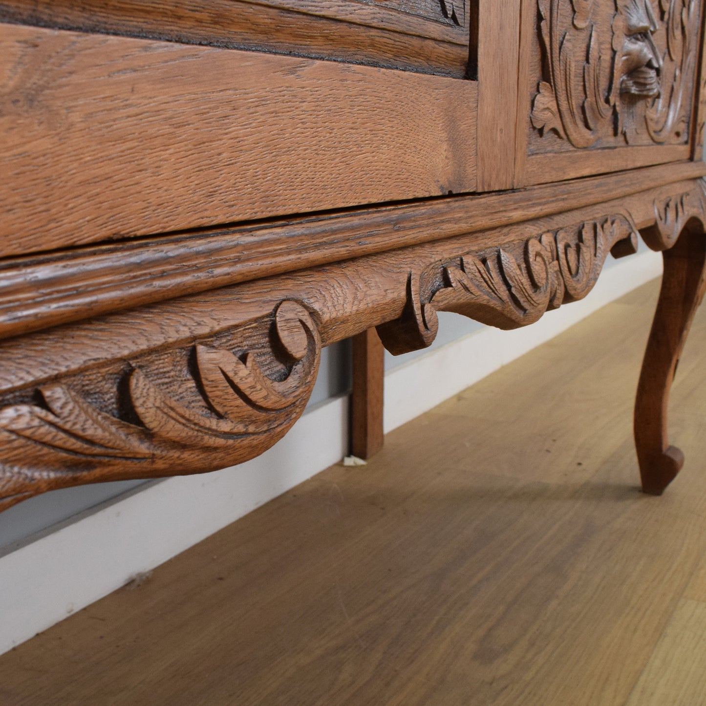 Carved Oak Green-Man Sideboard