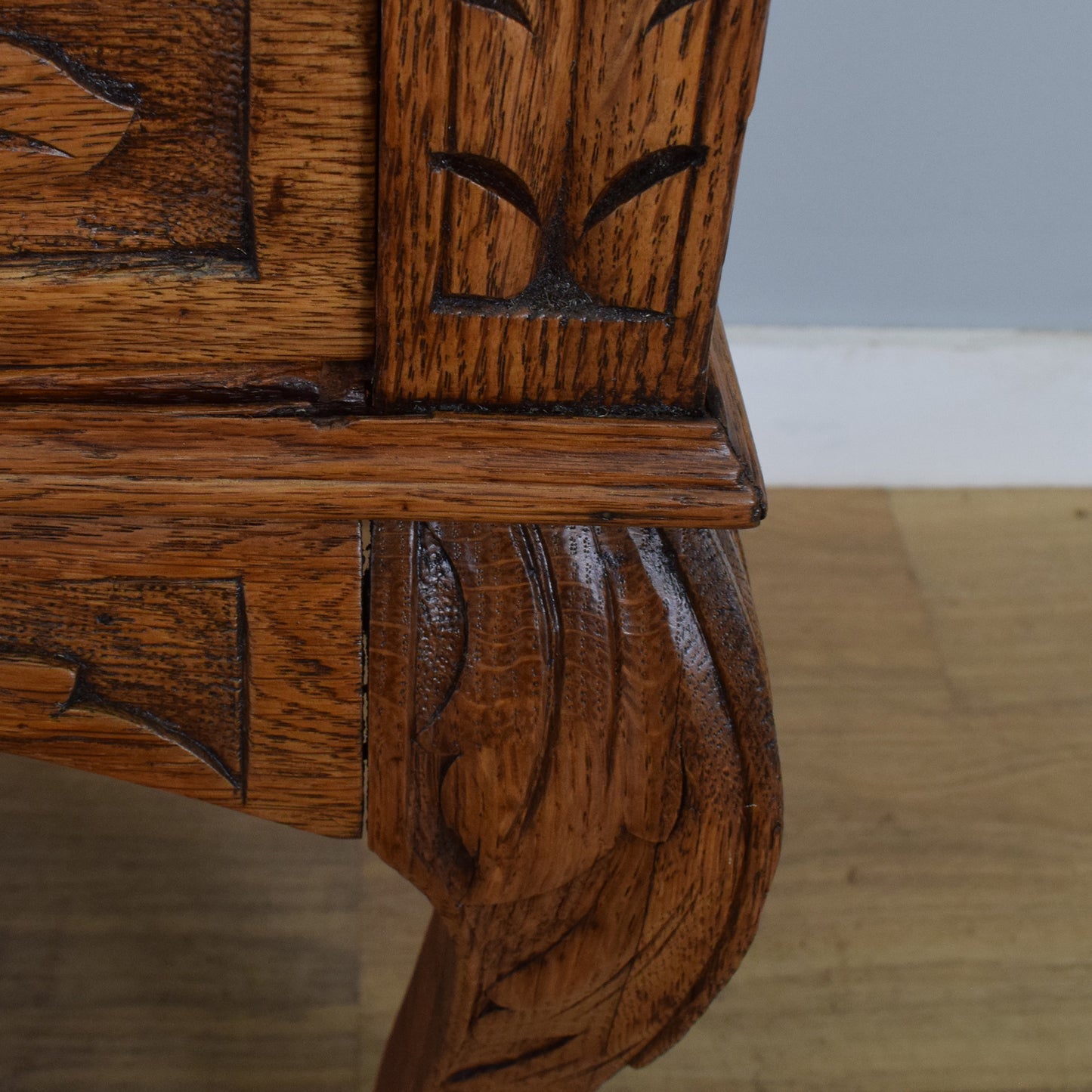 Carved Oak Green-Man Sideboard