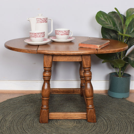 Oak Drop-Leaf Occasional Table