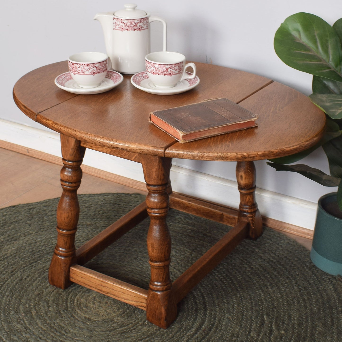 Oak Drop-Leaf Occasional Table