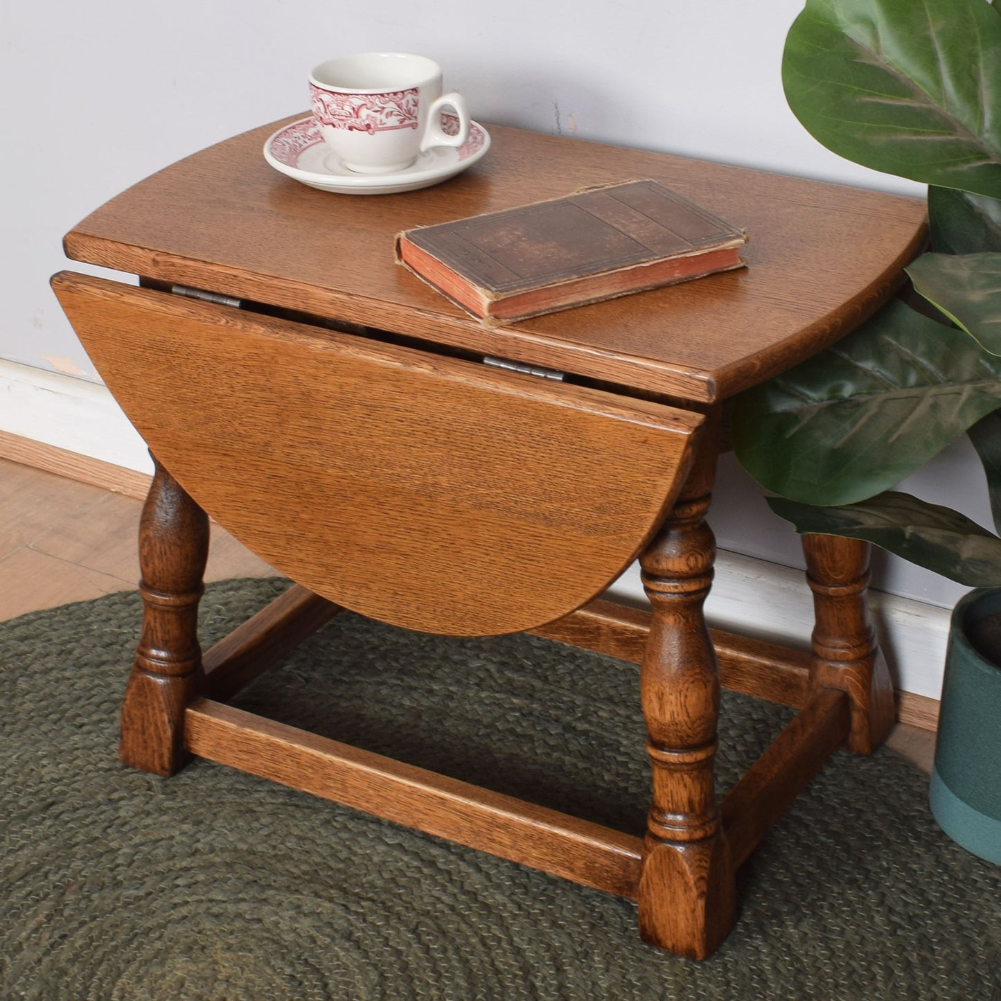 Oak Drop-Leaf Occasional Table