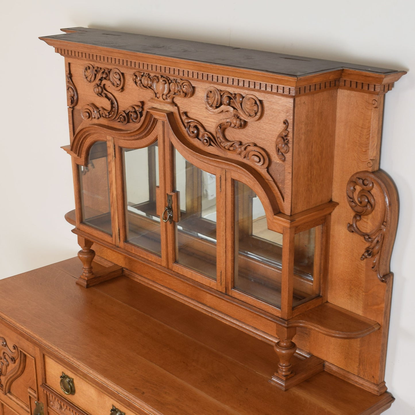 Carved Solid Oak Dresser