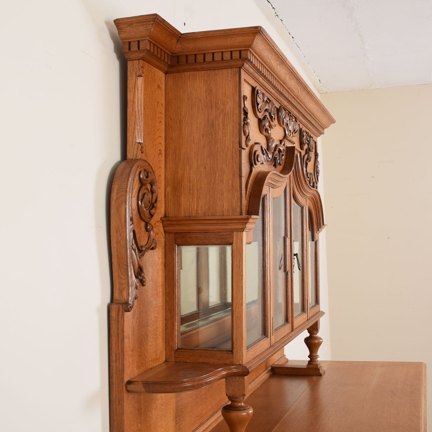 Carved Solid Oak Dresser