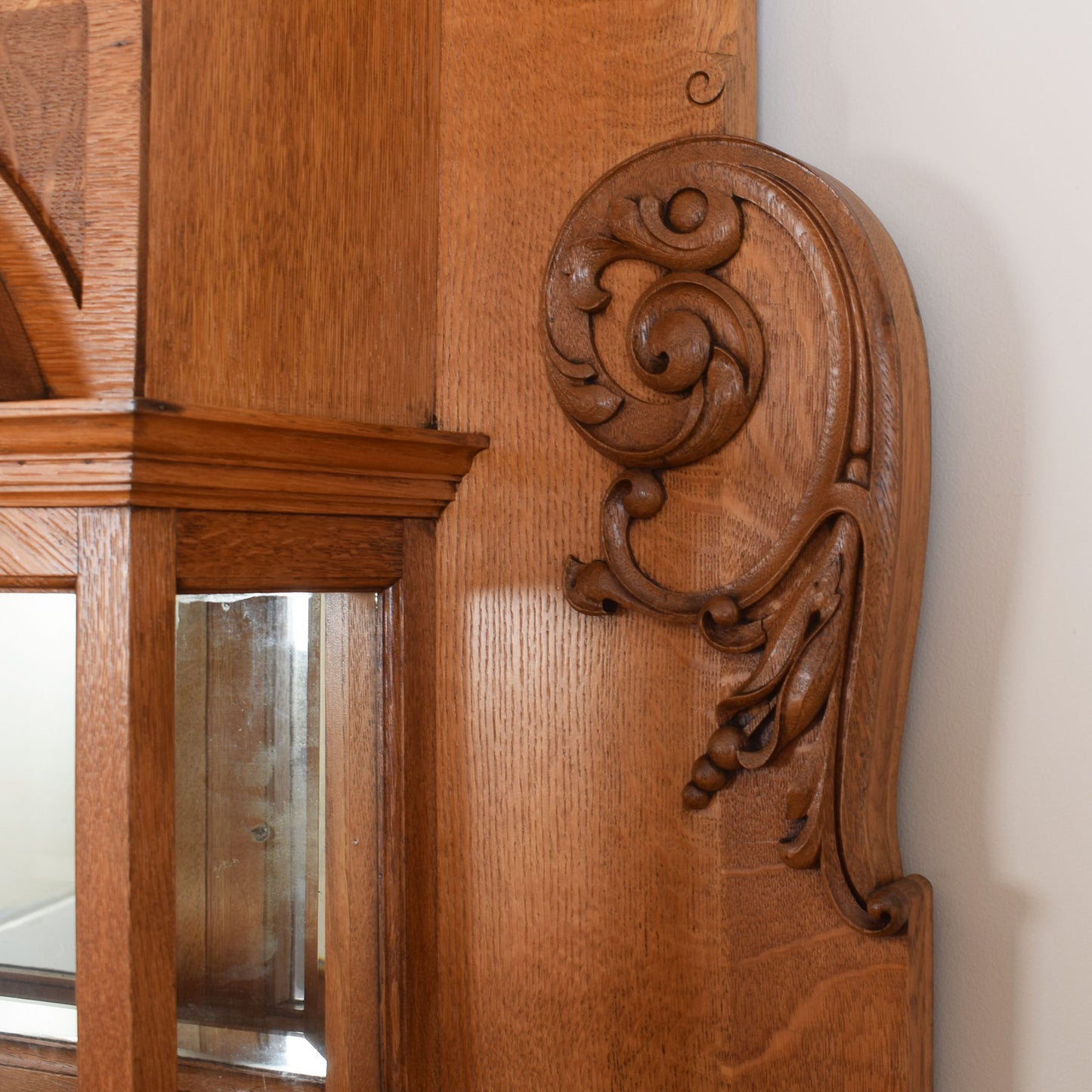 Carved Solid Oak Dresser