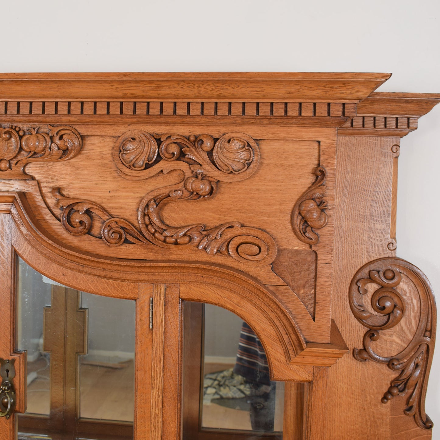 Carved Solid Oak Dresser