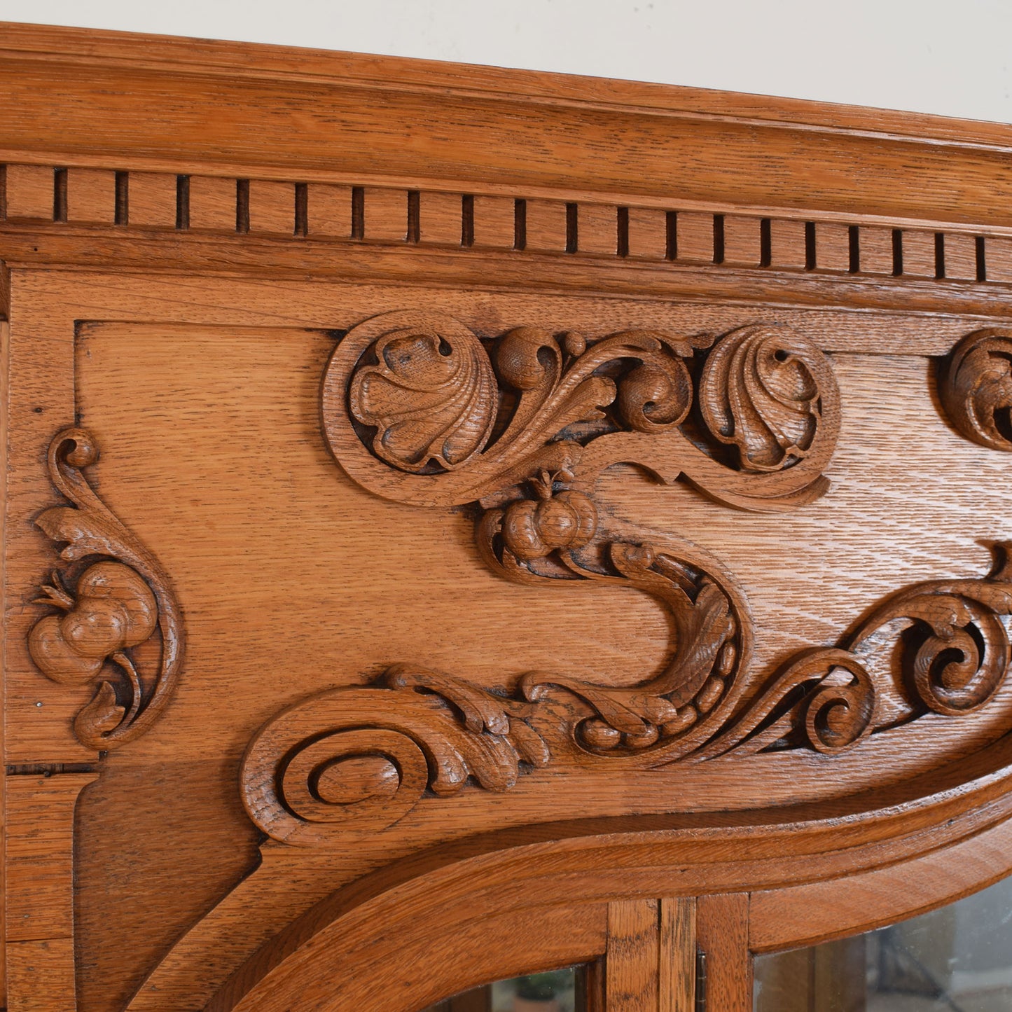 Carved Solid Oak Dresser