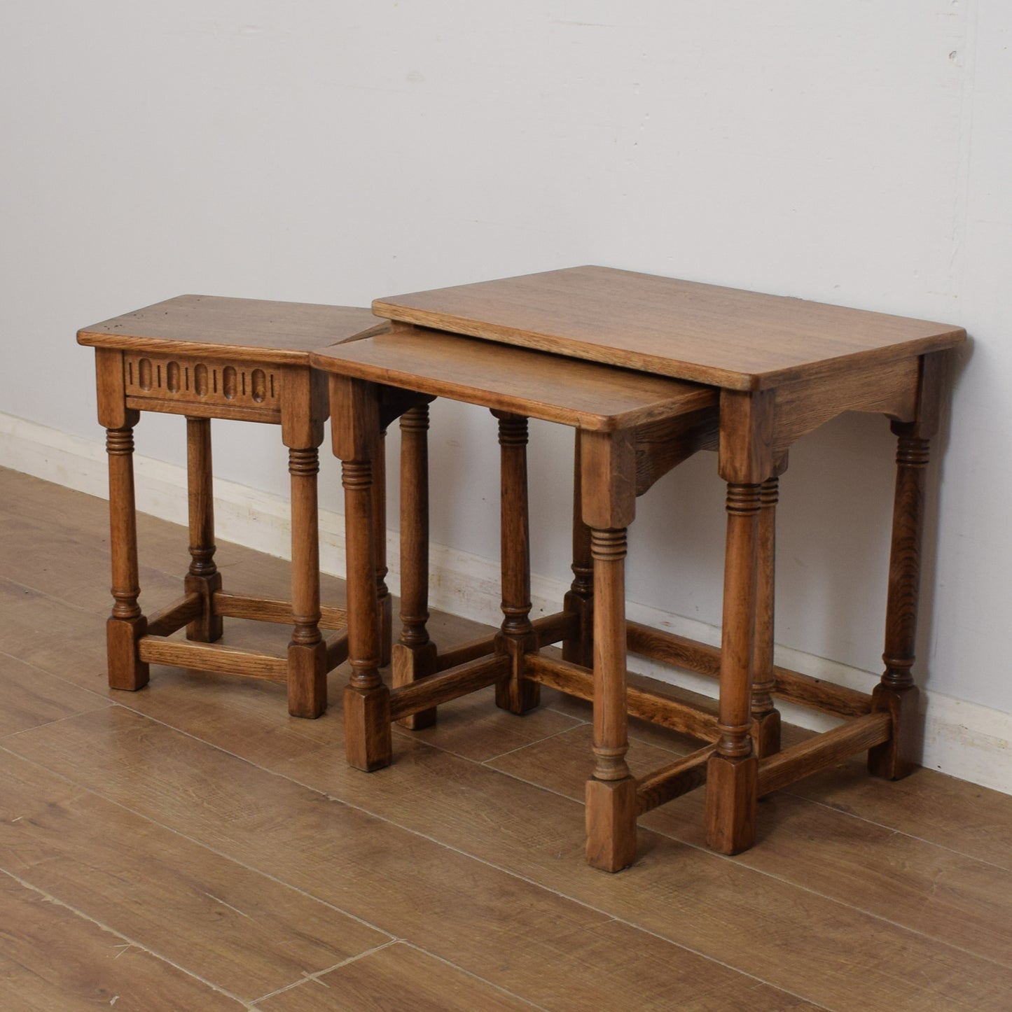 Restored Oak Nest of Tables