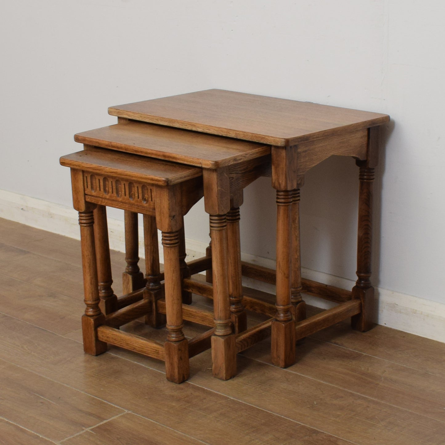 Restored Oak Nest of Tables