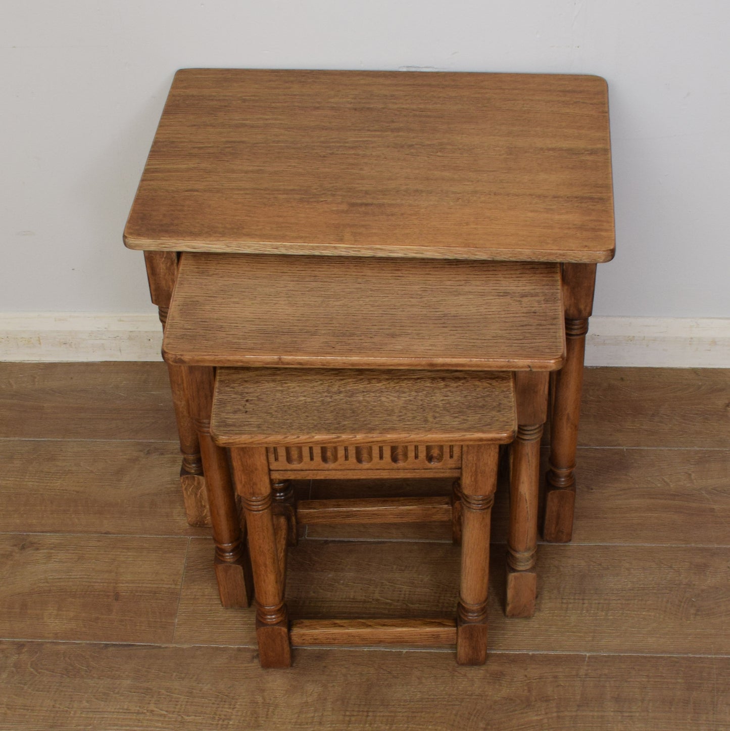 Restored Oak Nest of Tables