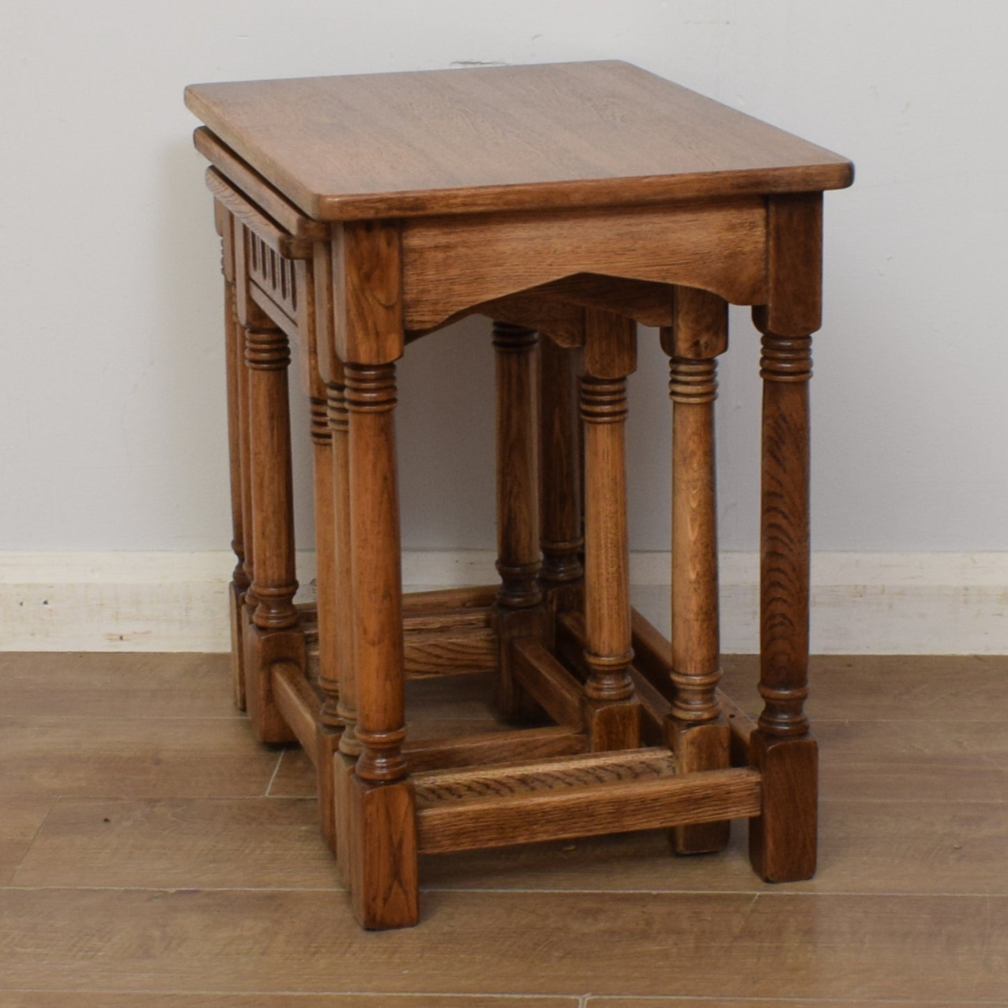 Restored Oak Nest of Tables