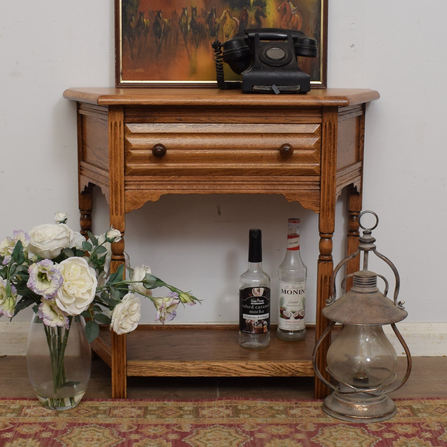 Oak Console Table