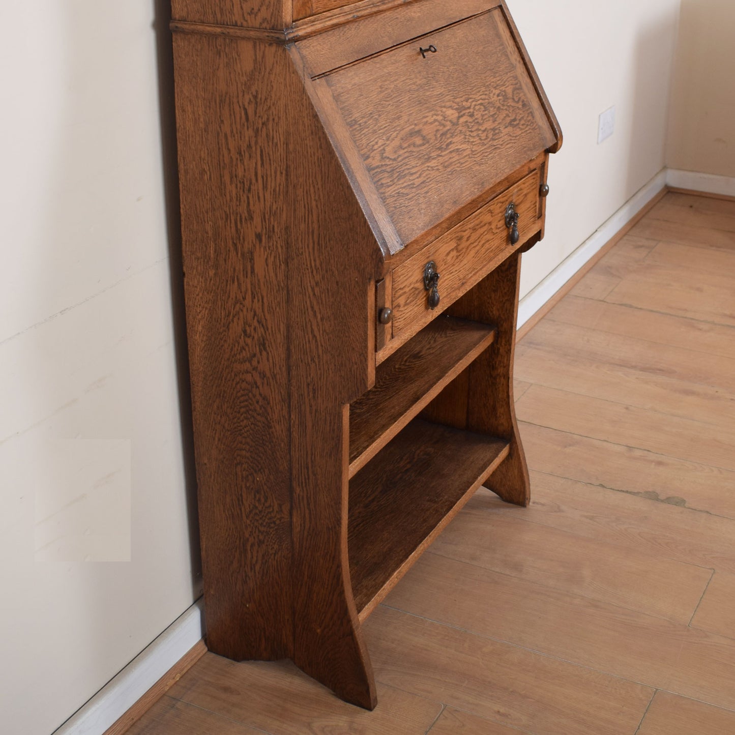 Oak Glazed Student Bureau Bookcase