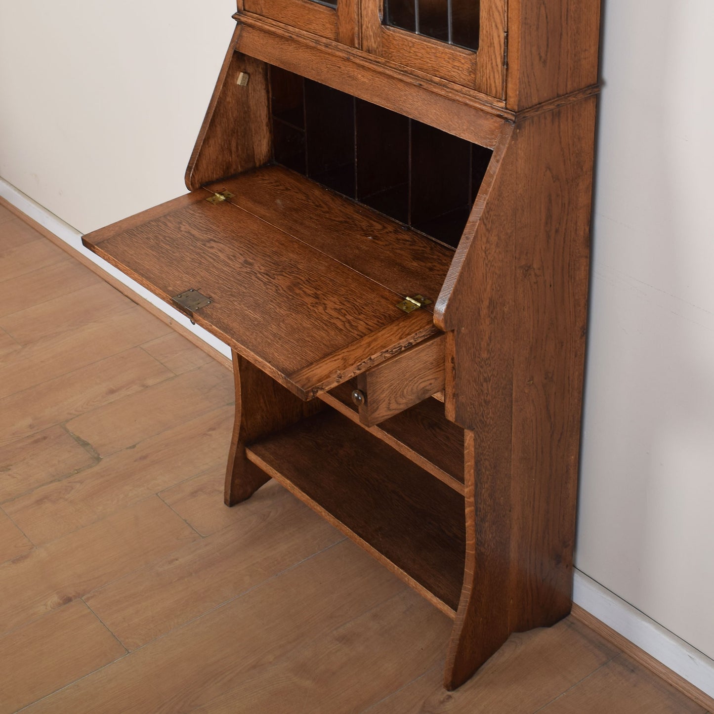 Oak Glazed Student Bureau Bookcase