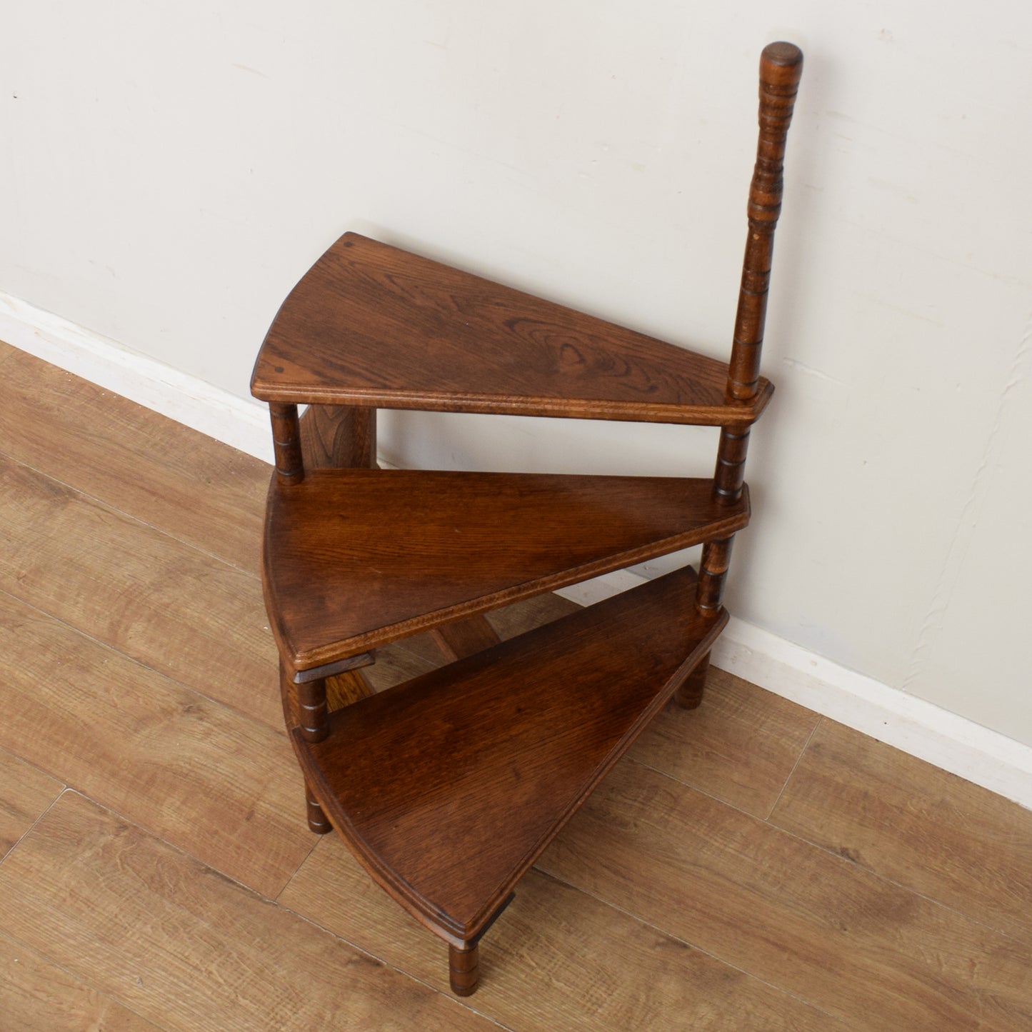 Hand Made Solid Oak Library Steps