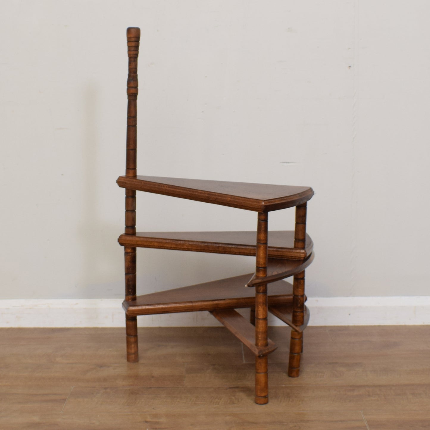 Hand Made Solid Oak Library Steps